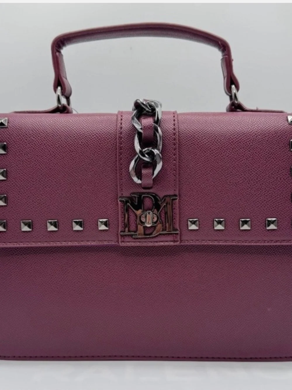 Structured Top-Handle Satchel in Plum - Women Bags